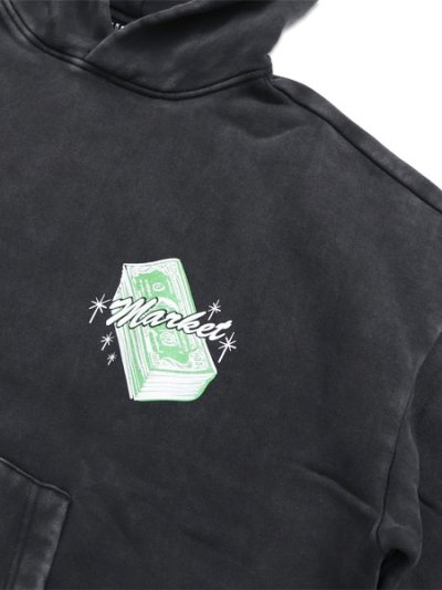 画像3: 【送料無料】MARKET CALL MY PLUG HOODIE WASHED BLACK