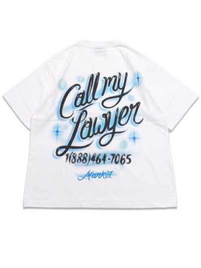 画像1: MARKET AIRBRUSH CALL MY LAWYER TEE WHITE