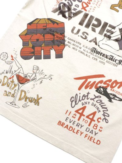 画像5: 【送料無料】AVIREX ARCHIVE PRINT TEE NATURAL