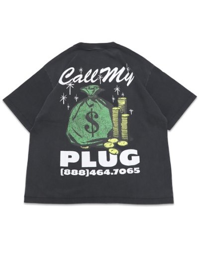 画像1: MARKET CALL MY PLUG TEE  WASHED BLACK
