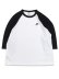 画像1: NIKE CLUB 3/4 RAGLAN TOP-BLACK/WHITE (1)