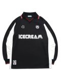 【送料無料】ICECREAM LS FOOTBALL SHIRT BLACK