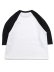 画像2: NIKE CLUB 3/4 RAGLAN TOP-BLACK/WHITE (2)