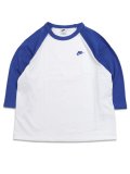 NIKE CLUB 3/4 RAGLAN TOP-GAME ROYAL/WHITE
