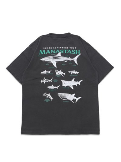 画像1: MANASTASH PUMICE TEE SHARK BLACK