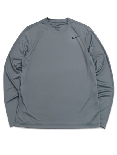 画像1: NIKE DF TEE STD L/S FLEX-SMOKE GREY/BLACK