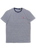 【送料無料】POLO RALPH LAUREN CUSTOM SLIM STRIPED TEE NEWPORT NAVY/WHITE