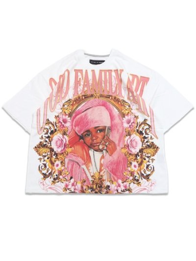 画像1: 【送料無料】GFA MANASSEH PINK FUR KNIT TEE BOXY FIT