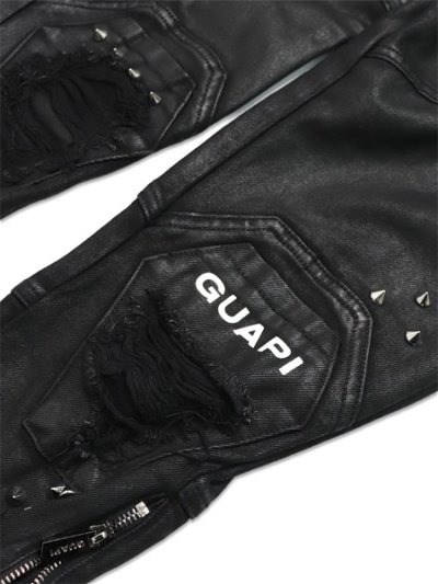 画像6: 【送料無料】GUAPI BLACK COFFIN ARC WAXED DENIM