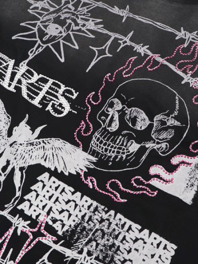 画像5: 【送料無料】STOLEN ARTS CROWN OF ASHES RHINESTONE TEE
