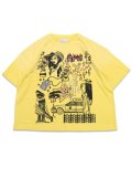 【送料無料】STOLEN ARTS SAINTS & SINNERS YELLOW RHINESTONE TEE