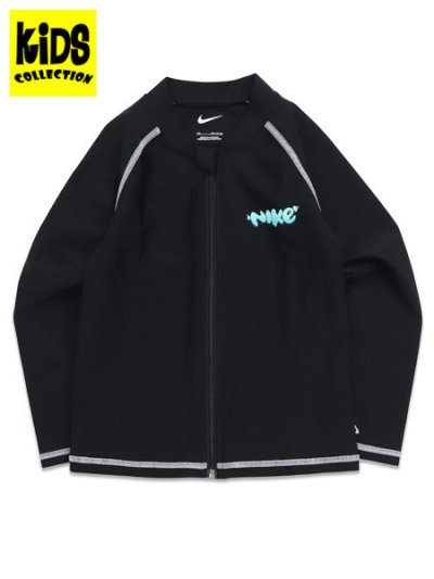 画像1: 【KIDS】NIKE TODDLER BOYS ZIP RASH GUARD BLACK