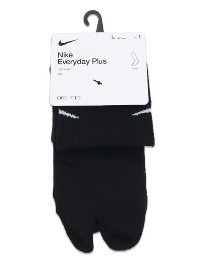 画像1: NIKE EVERYDAY PLUS LW ANKLE SPLIT TOE SOCKS-BLACK/WHITE