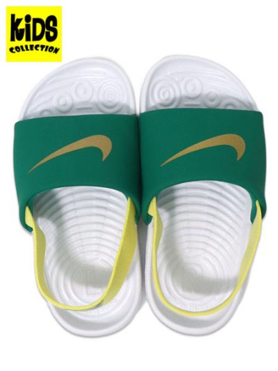 画像1: 【KIDS】NIKE KAWA SLIDE TD MALACHITE/SONIC YELLOW/WHITE