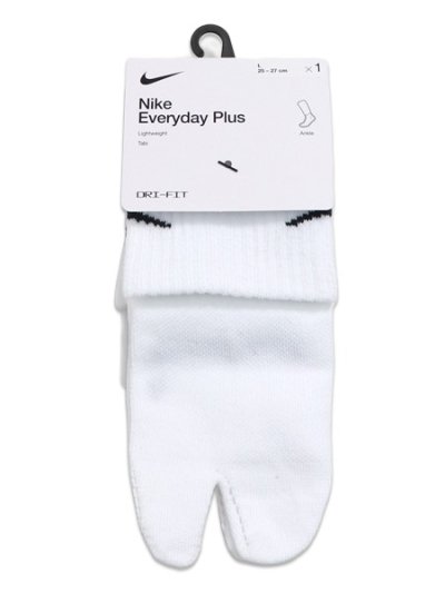 画像1: NIKE EVERYDAY PLUS LW ANKLE SPLIT TOE SOCKS-WHITE/BLACK