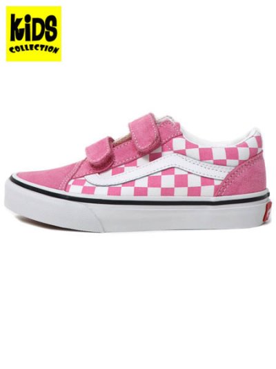 画像1: 【KIDS】VANS KIDS OLD SKOOL V COLOR THEORY CHECKERBOARD PINK FIZZ