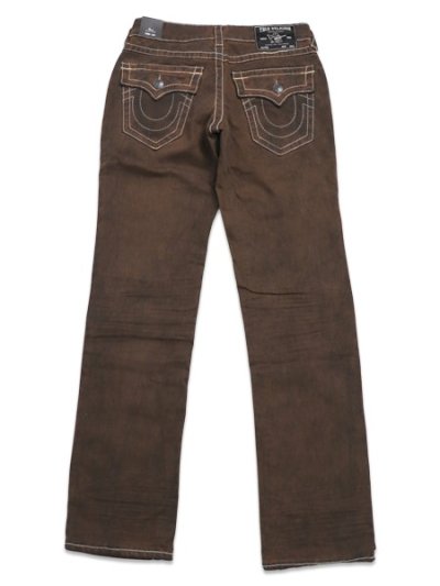 画像1: 【送料無料】TRUE RELIGION RICKY BIG T OVERDYED STR 34" CHARLATANS BROWN WASH