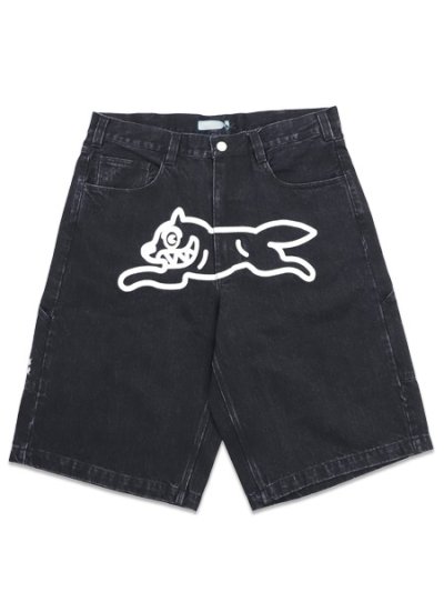 画像1: 【送料無料】ICECREAM BUGGY DENIM SHORTS BLACK