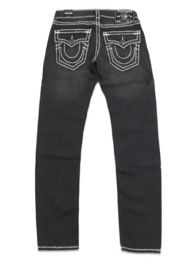 画像1: 【送料無料】TRUE RELIGION ROCCO SUPER T FLAP SKINNY 32" SMOG OVERDYE BLACK WASH