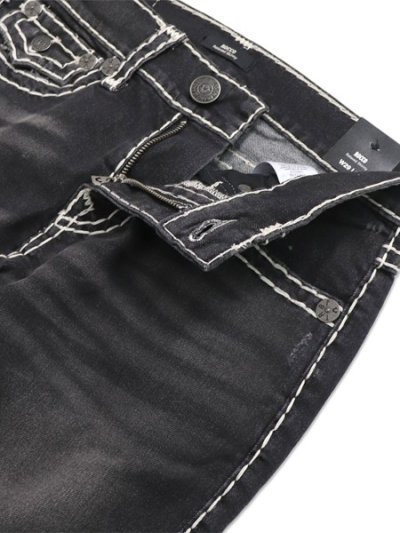 画像4: 【送料無料】TRUE RELIGION ROCCO SUPER T FLAP SKINNY 32" SMOG OVERDYE BLACK WASH