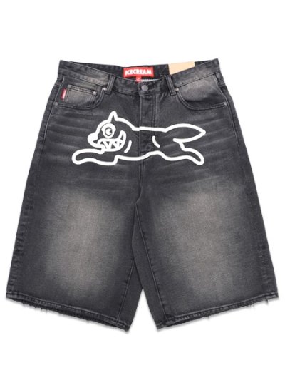 画像1: 【送料無料】ICECREAM BREYER DENIM SHORTS BLACK FUDGE
