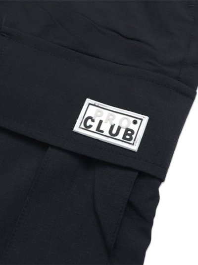 画像5: PRO CLUB COMFORT STRETCH NYLON CARGO SHORT 9.5" BLACK