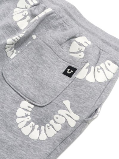 画像4: 【送料無料】TRUE RELIGION WARPED LOGO JOGGER HEATHER GREY/WHITE