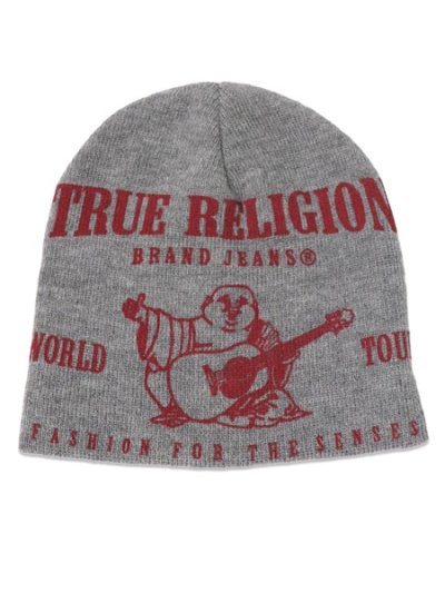 画像1: TRUE RELIGION WORLD TOUR BEANIE HEATHER GREY