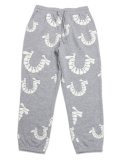 【送料無料】TRUE RELIGION WARPED LOGO JOGGER HEATHER GREY/WHITE