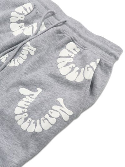 画像3: 【送料無料】TRUE RELIGION WARPED LOGO JOGGER HEATHER GREY/WHITE