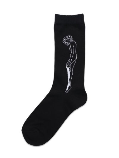 画像1: WHIMSY SOCKS CATHIE SOCKS BLACK