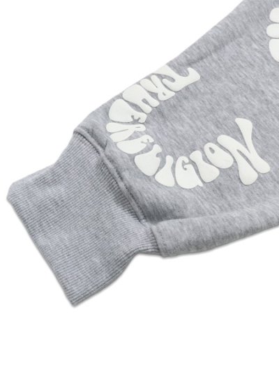 画像6: 【送料無料】TRUE RELIGION WARPED LOGO BOXY HOODIE HEATHER GREY/WHITE