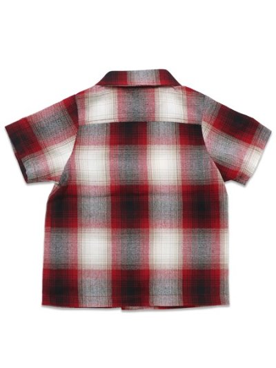 画像2: 【KIDS】CALTOP TODDLER FL PLAID S/S SHIRT RED/WHITE