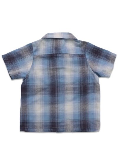 画像2: 【KIDS】CALTOP TODDLER FL PLAID S/S SHIRT SKY BLUE/GREY