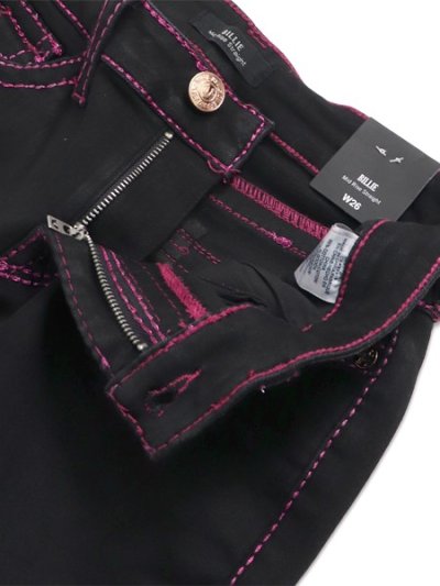 画像4: 【送料無料】TRUE RELIGION WMS BILLIE MID RISE LUREX BIG T STR BODY RINSE BK