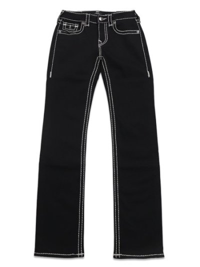 画像2: 【送料無料】TRUE RELIGION WMS BILLIE SUPER T MID RISE STRAIGHT BODY RINSE BLACK