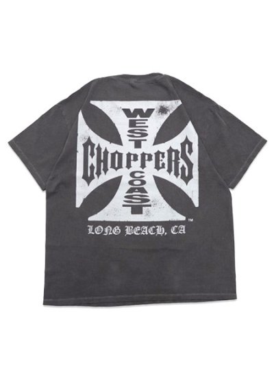 画像2: WEST COAST CHOPPERS GARMENT DYED CROSS LOGO LONG BEACH TEE
