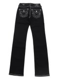 【送料無料】TRUE RELIGION WMS BILLIE SUPER T MID RISE STRAIGHT BODY RINSE BLACK
