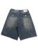 画像1: 【送料無料】TRUE RELIGION MIKEY FRAYED HEM FLAP BAGGY AF SHORT CHAINLINK DISTRESS DARK (1)