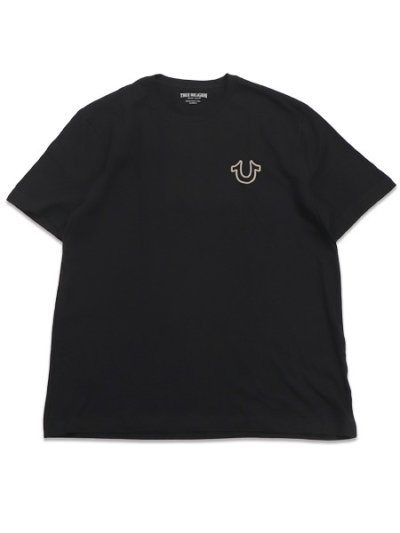画像1: 【送料無料】TRUE RELIGION LOGO OVERSEAM PUFF T TEE BLACK