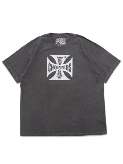 画像1: WEST COAST CHOPPERS GARMENT DYED CROSS LOGO LONG BEACH TEE