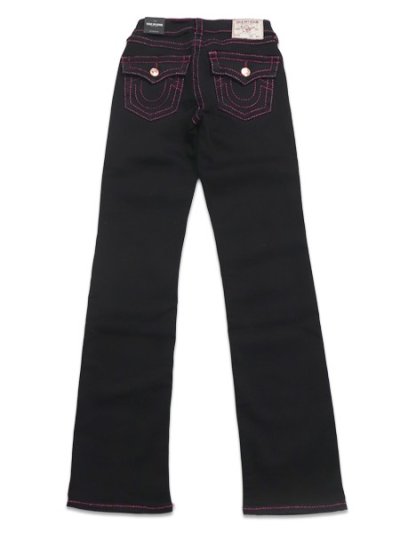 画像1: 【送料無料】TRUE RELIGION WMS BILLIE MID RISE LUREX BIG T STR BODY RINSE BK