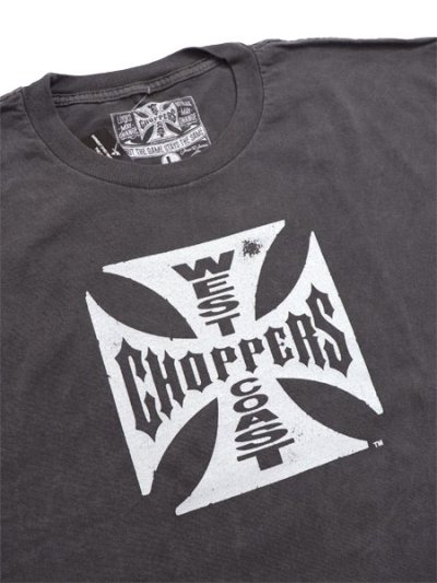 画像3: WEST COAST CHOPPERS GARMENT DYED CROSS LOGO LONG BEACH TEE