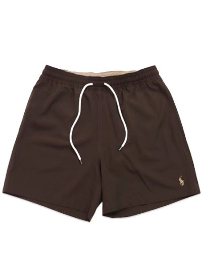 画像1: 【送料無料】POLO RALPH LAUREN 5.75 INCH TRAVELER CLASSIC SWIM TRUNK NUTMEG BRWN