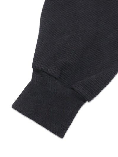 画像6: 【送料無料】LOS ANGELES APPAREL L/S HEAVY THERMAL HERITAGE HENLEY OVERSIZED-BLACK