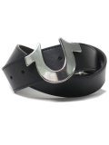【送料無料】TRUE RELIGION HORSESHOE NICKEL REVERSIBLE BELT BLACK/BROWN