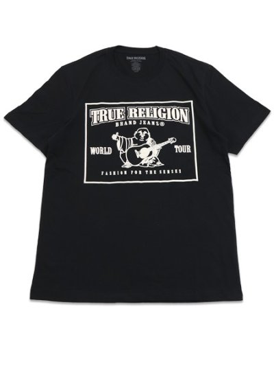 画像1: 【送料無料】TRUE RELIGION PUFF BUDDHA LOGO TEE BLACK