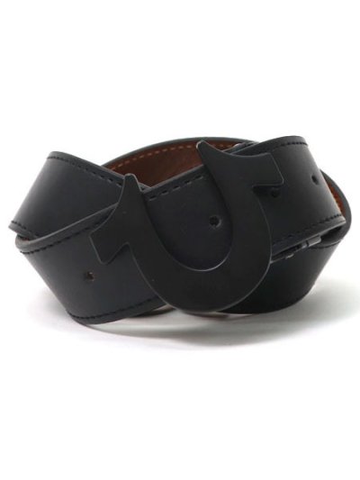 画像1: 【送料無料】TRUE RELIGION HORSESHOE BLACK REVERSIBLE BELT BLACK/TAN
