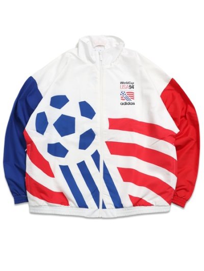 画像1: 【送料無料】ADIDAS WORLD CUP USA94 GRAPHIC WOVEN TRACK TOP-CLOUD WHITE
