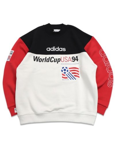 画像1: 【送料無料】ADIDAS WORLD CUP USA94 GRAPHIC SWEATSHIRT-BLACK/CLOUD WHITE